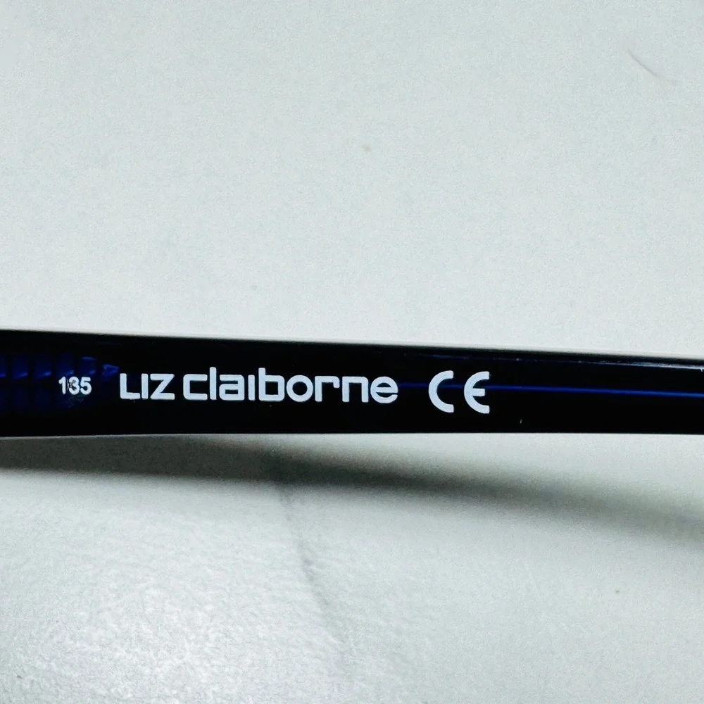 Liz Claiborne L622 Navy Blue Silver Stainless Steel Eyeglass Frames 54-17-135